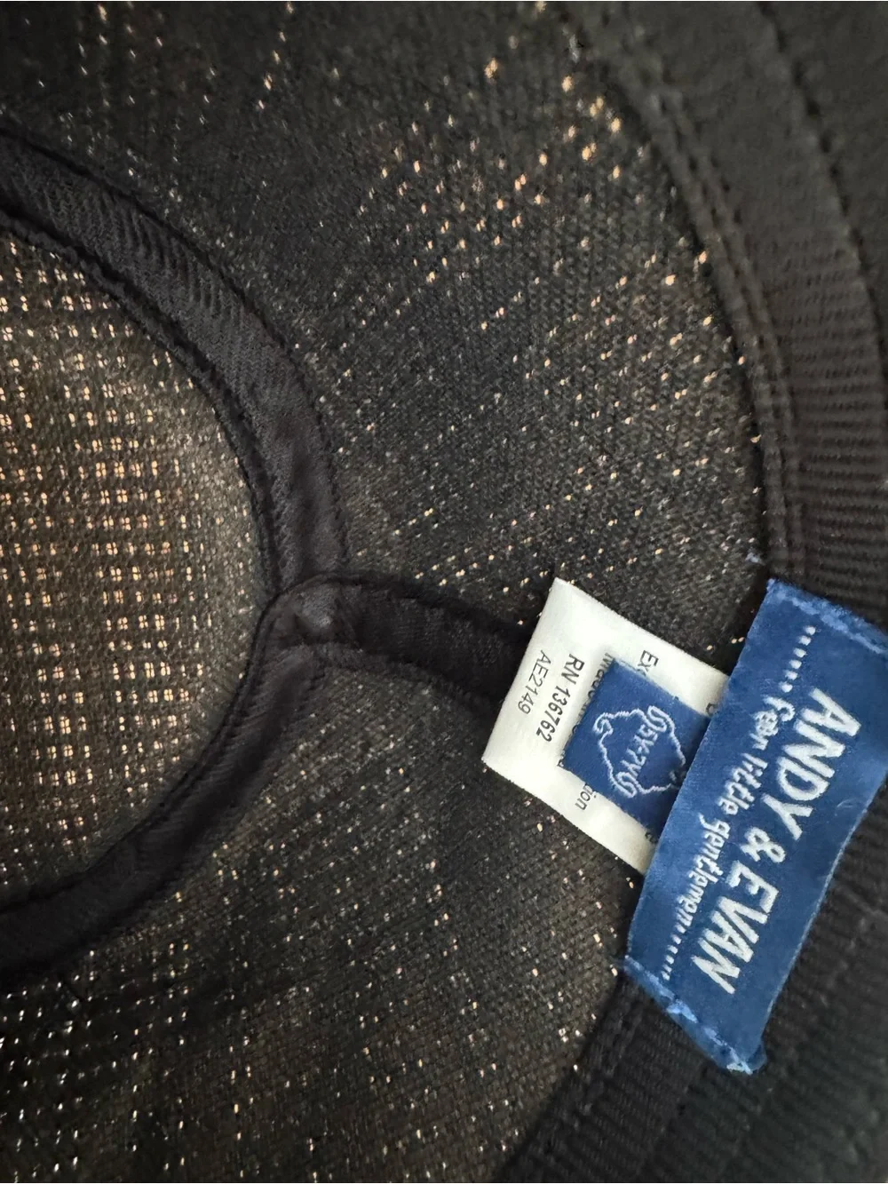 Andy & Evan Brown Woven Fedora with Blue Check Band